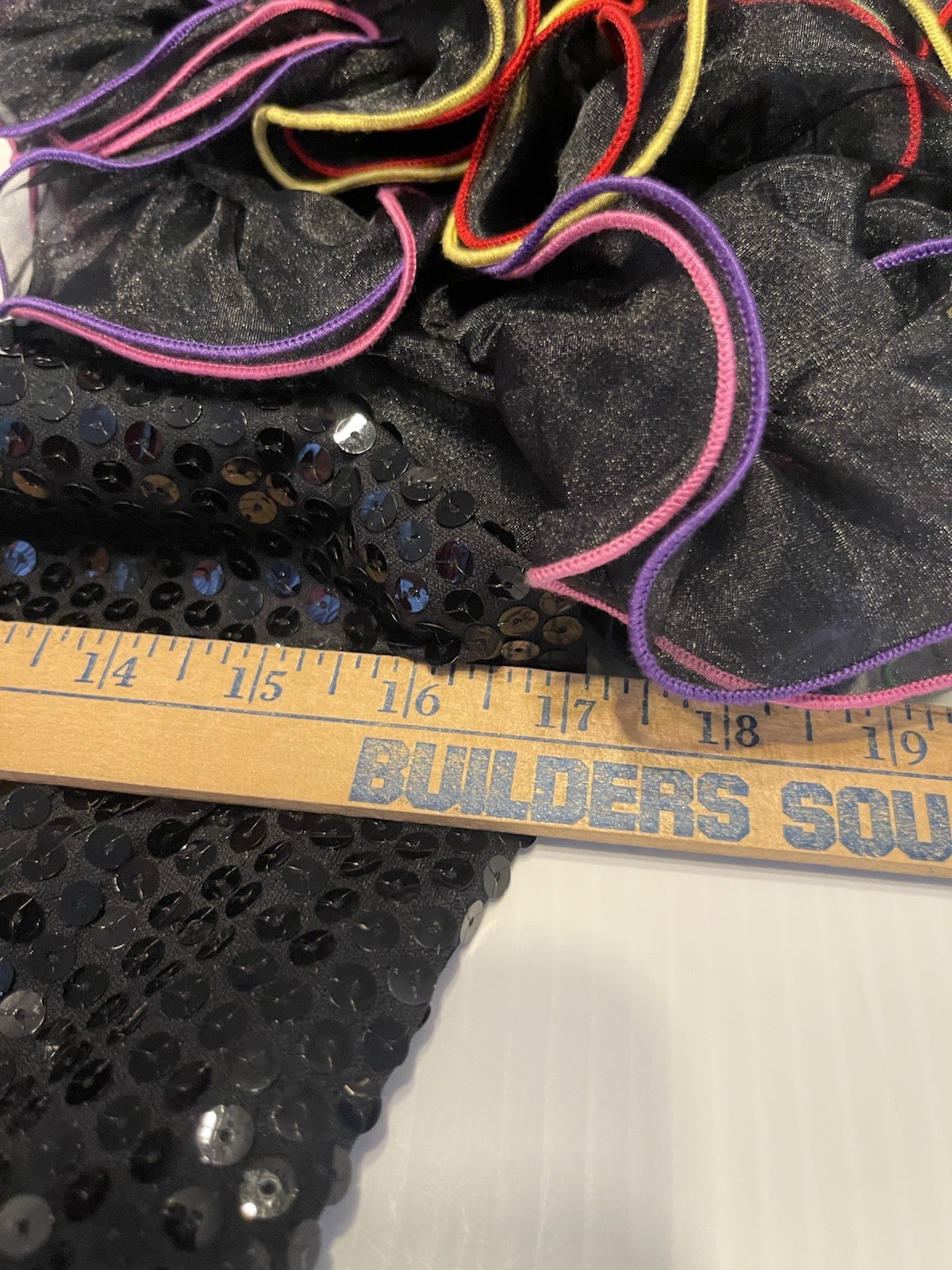 VTG 1980s Black Sequin Colorful Puff Sleeve By Cattiva Size 10 Dynasty