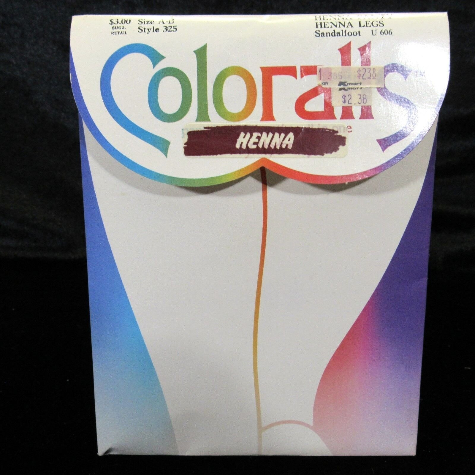 Vintage Coloralls Pantyhose Henna Size A B Sandalfoot Style 325 New Old Stock
