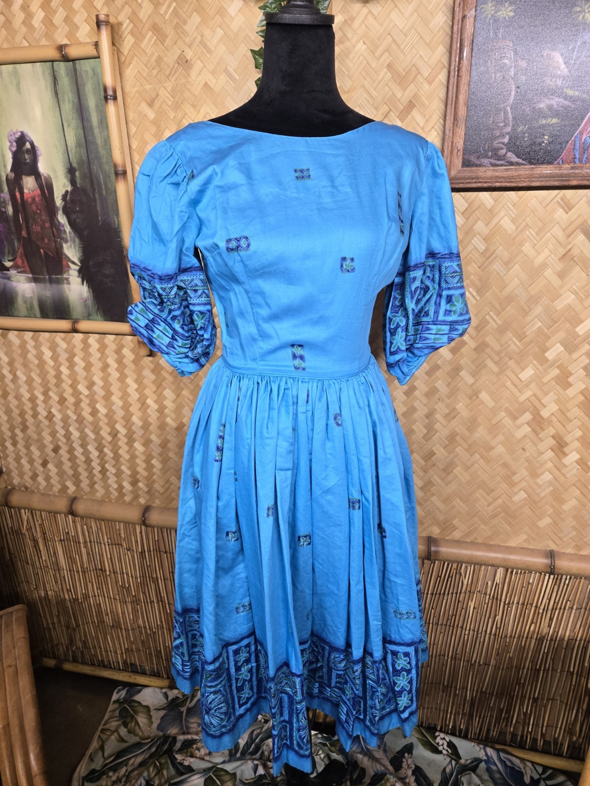 Vintage 1950’s Paradise Hawaii Brand Hawaiian Aloha Dress w1199