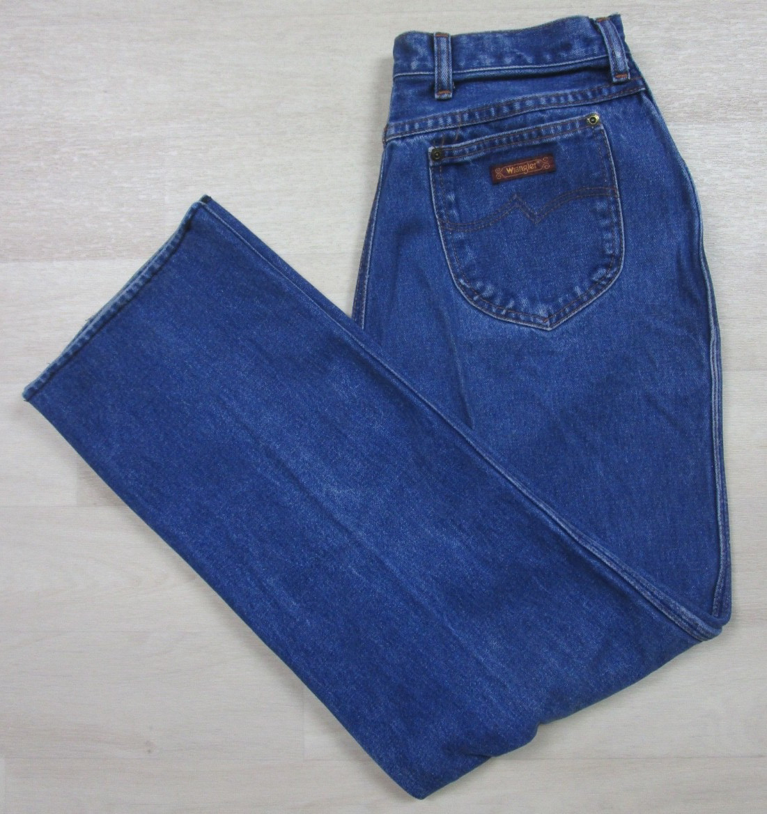 Vintage 1970s Wrangler No Fault Denim Womens Jeans (29″ Waist) High Rise Bootcut