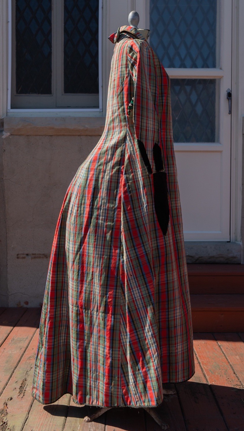 Antique 1870s-1880s Plaid Wrap Dress