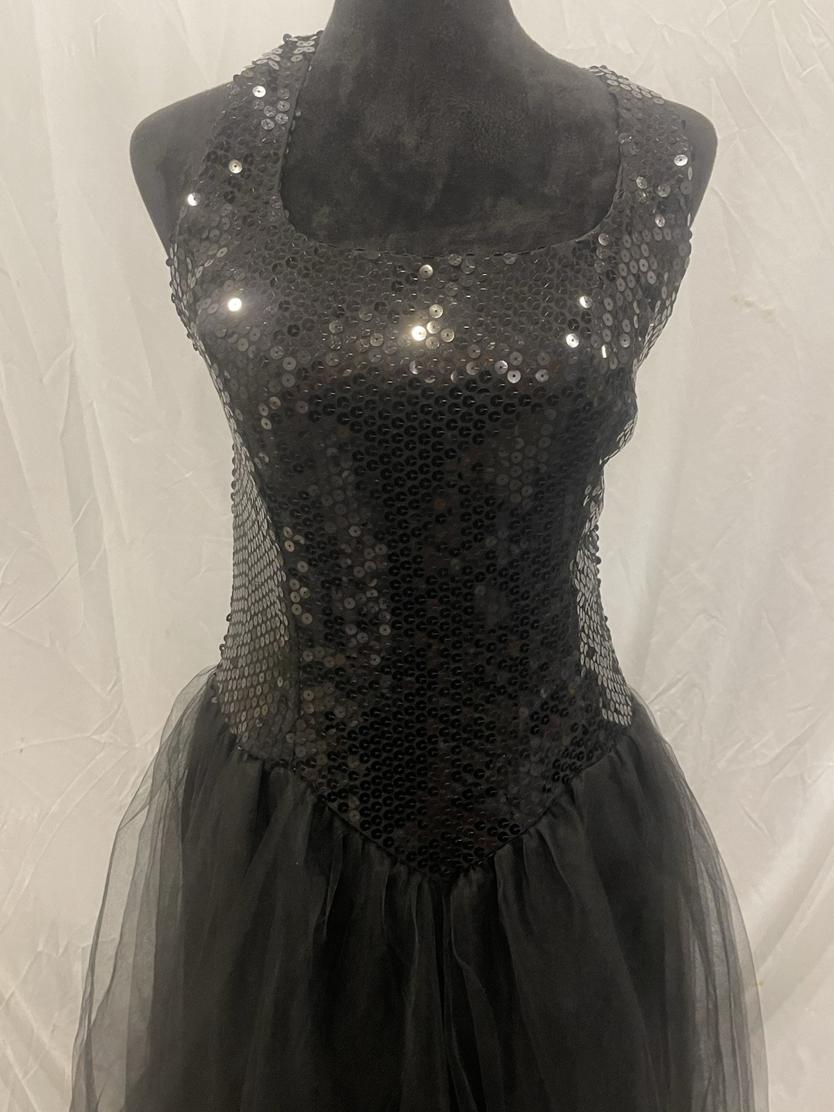Nadine vintage 80’s prom dress Dark Fairy Witch core tulle skirt sequins Formal