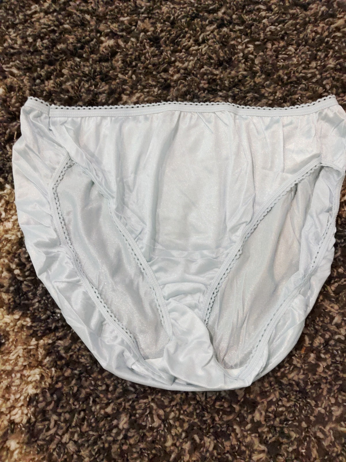 NEW! 2 Pair Vintage Trend Basics Nylon High Cut Briefs Panties Size 8 Silky Soft