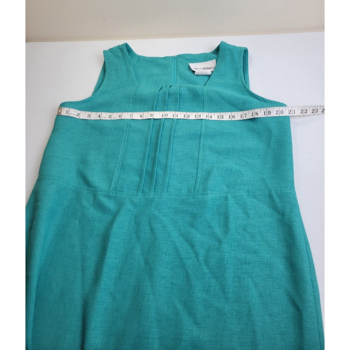 Nancy Michaels Dress Suit Set Vintage 90s Career Professional Teal Green Size 14
