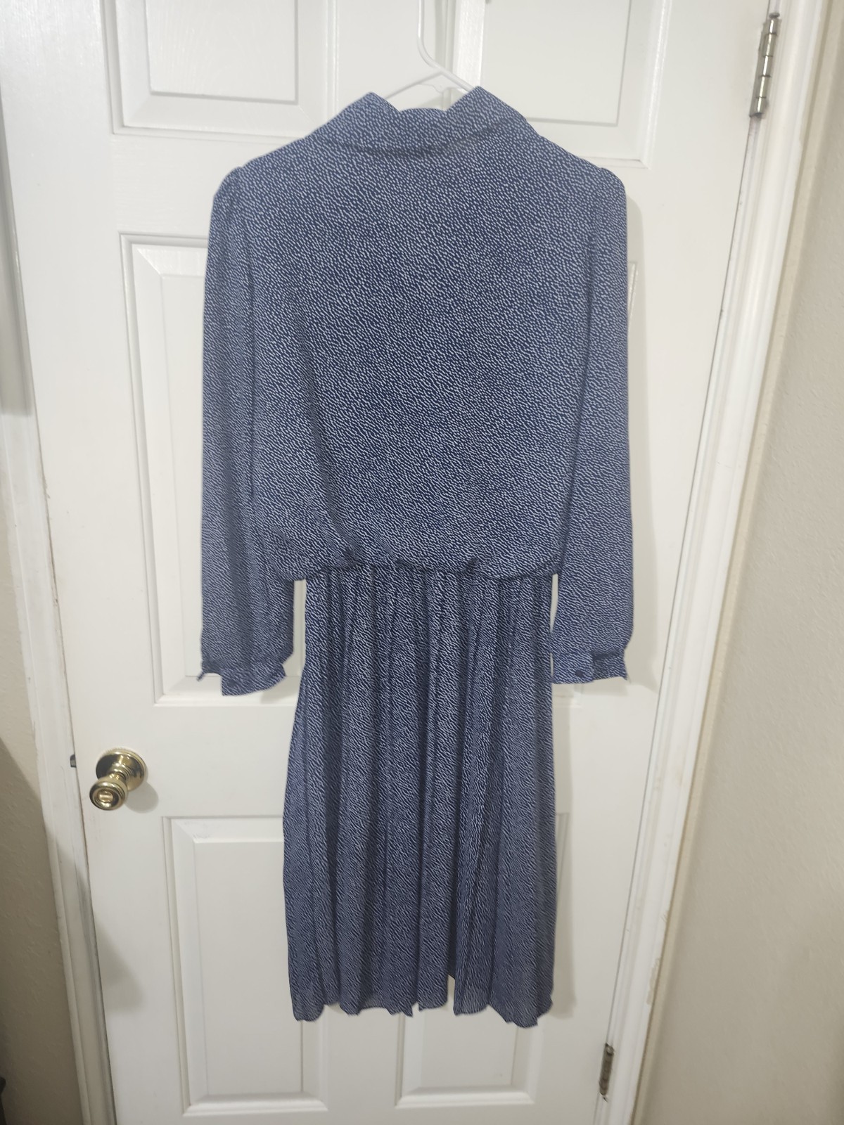 Carriage Court Vintage Dotted Long Sleeved Casuel Dress Size 14