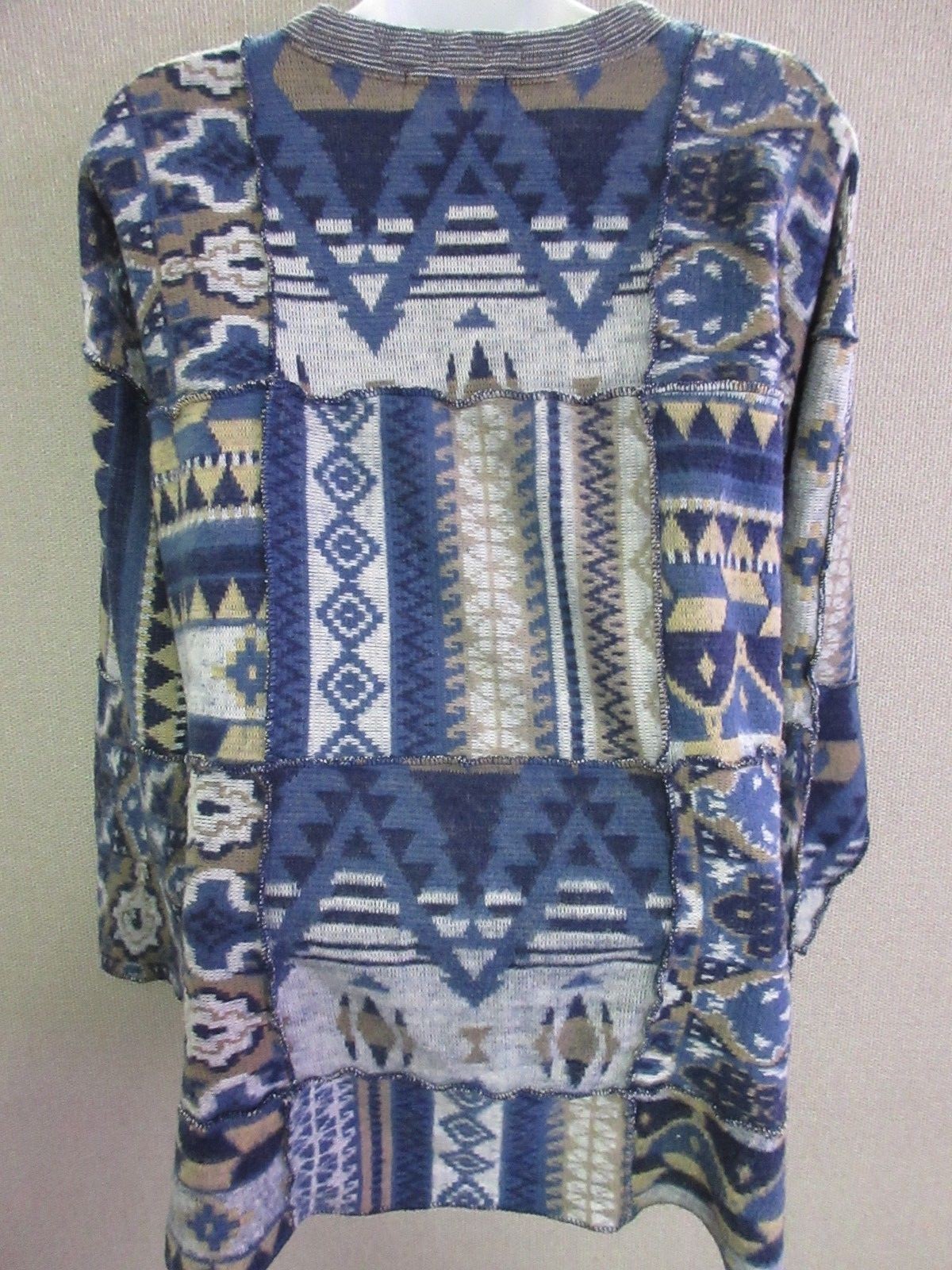 Vintage 90’s Express Patchwork Slouch-Style Sweater GRUNGE One Size Fits S, M, L