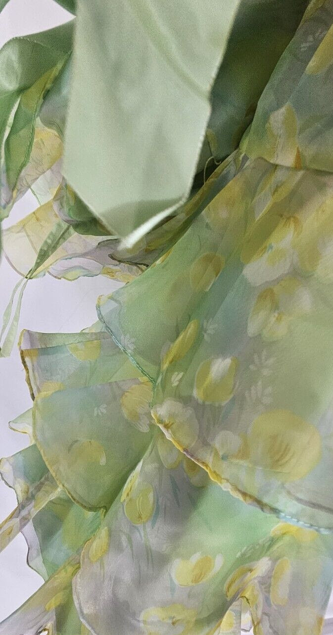 VTG Lorrie Deb Ruffle Multicolor Floral Sleeveless Dress Women’s Sz XS/S