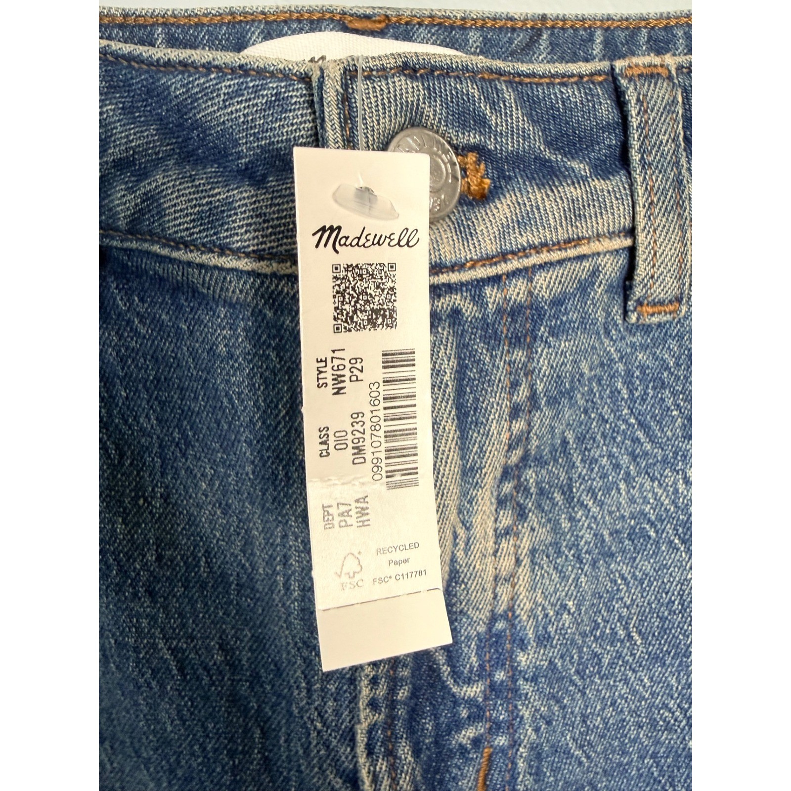 Madewell The Petite Curvy Perfect Vintage Wide-Leg Jean 29P Harvey Wash NWT