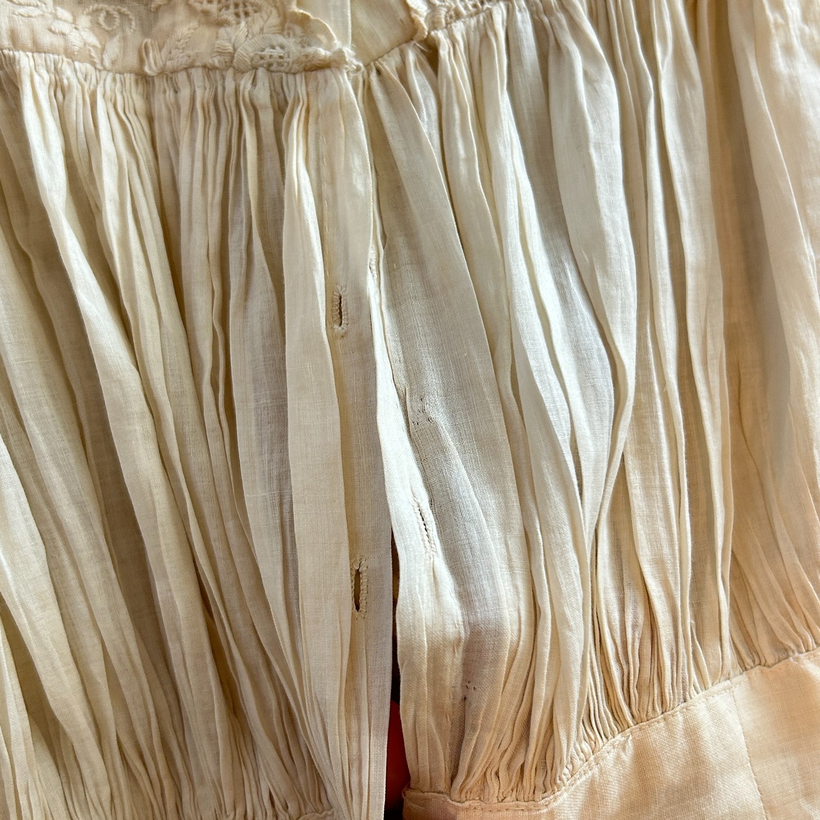 READ Antique 1800s Victorian Romantic Edwardian Blouse Lace Mutton Sleeve