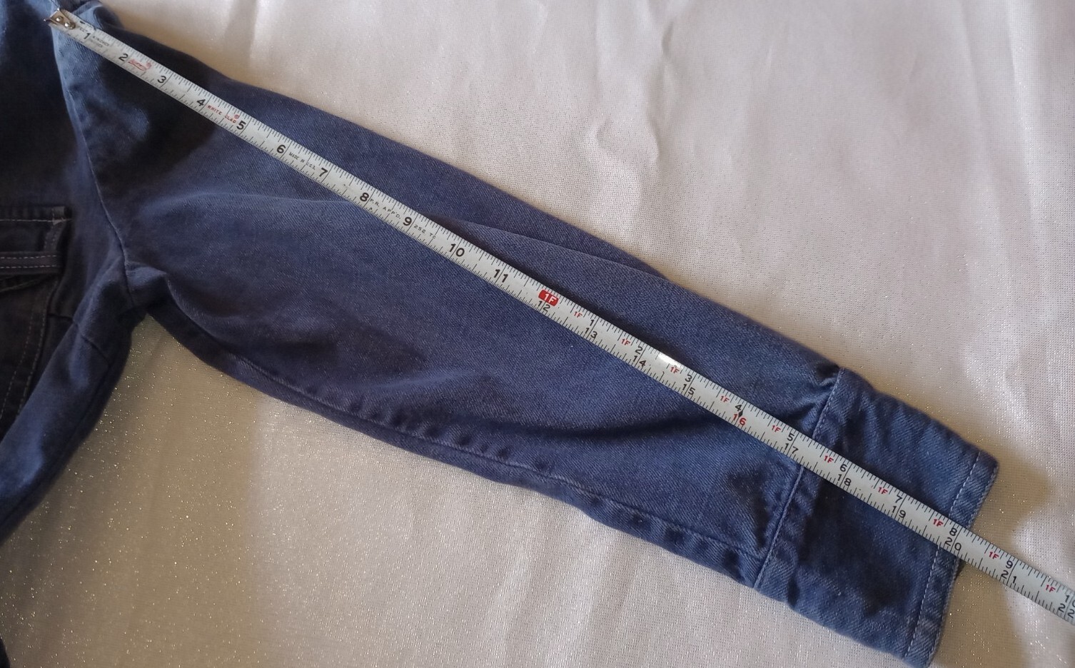 ​Vtg Kmart Denim Snap Shirt Shacket Dagger Collar Safari Western Indigo 18.5
