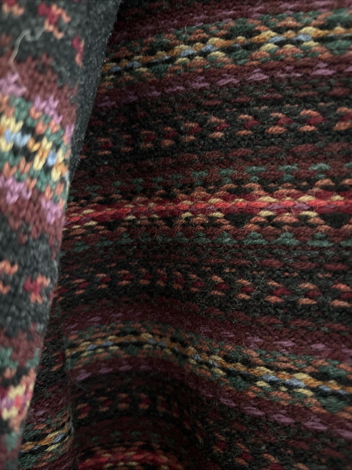 VTG. Ralph Lauren 100% Lambswool Fair Isle Sweater Cardigan Coat Size Petite MED