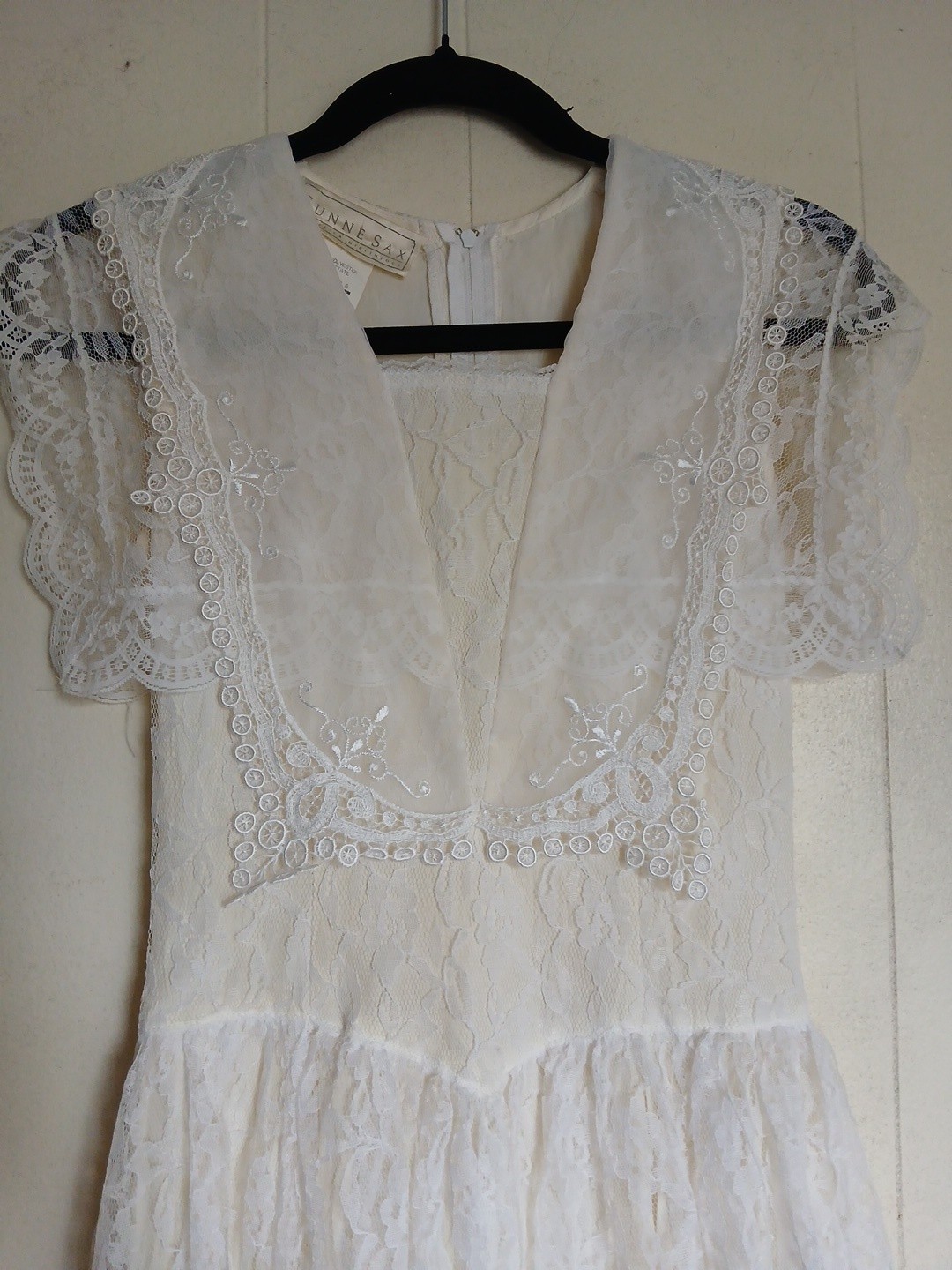80s Gunne Sax Jessica McClintock Dress Victorian Romantic Ivory Lace Sz 3