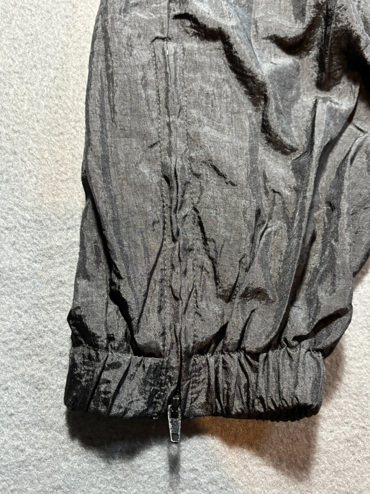 Vintage Womens Chic Elegant Black and Gold 80s Track Suit Size Medium NWT
