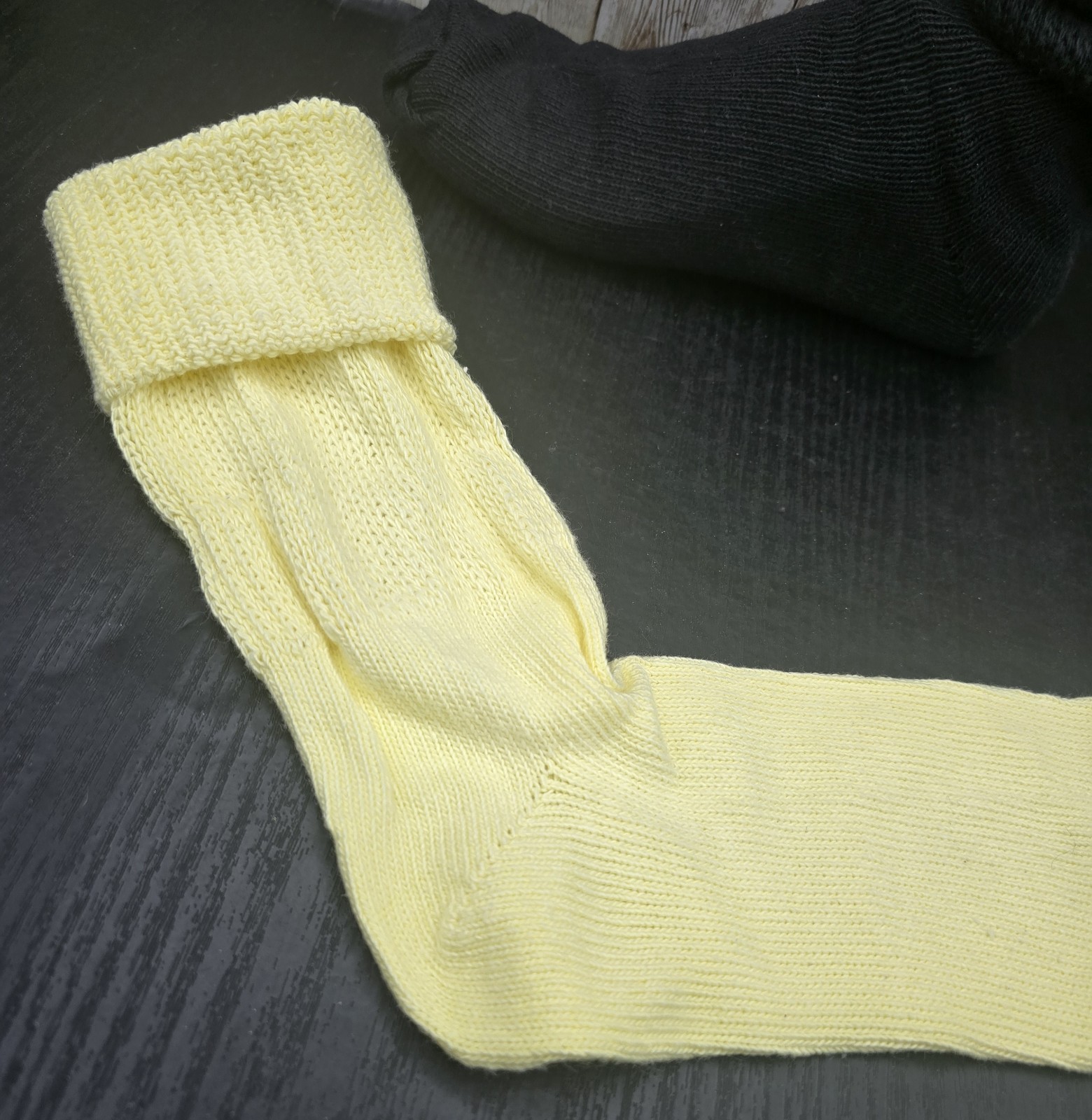 6 Pair Vtg Retro 80s 90s Slouch Boot Action Cuff Socks Blue Dark Yellow Black