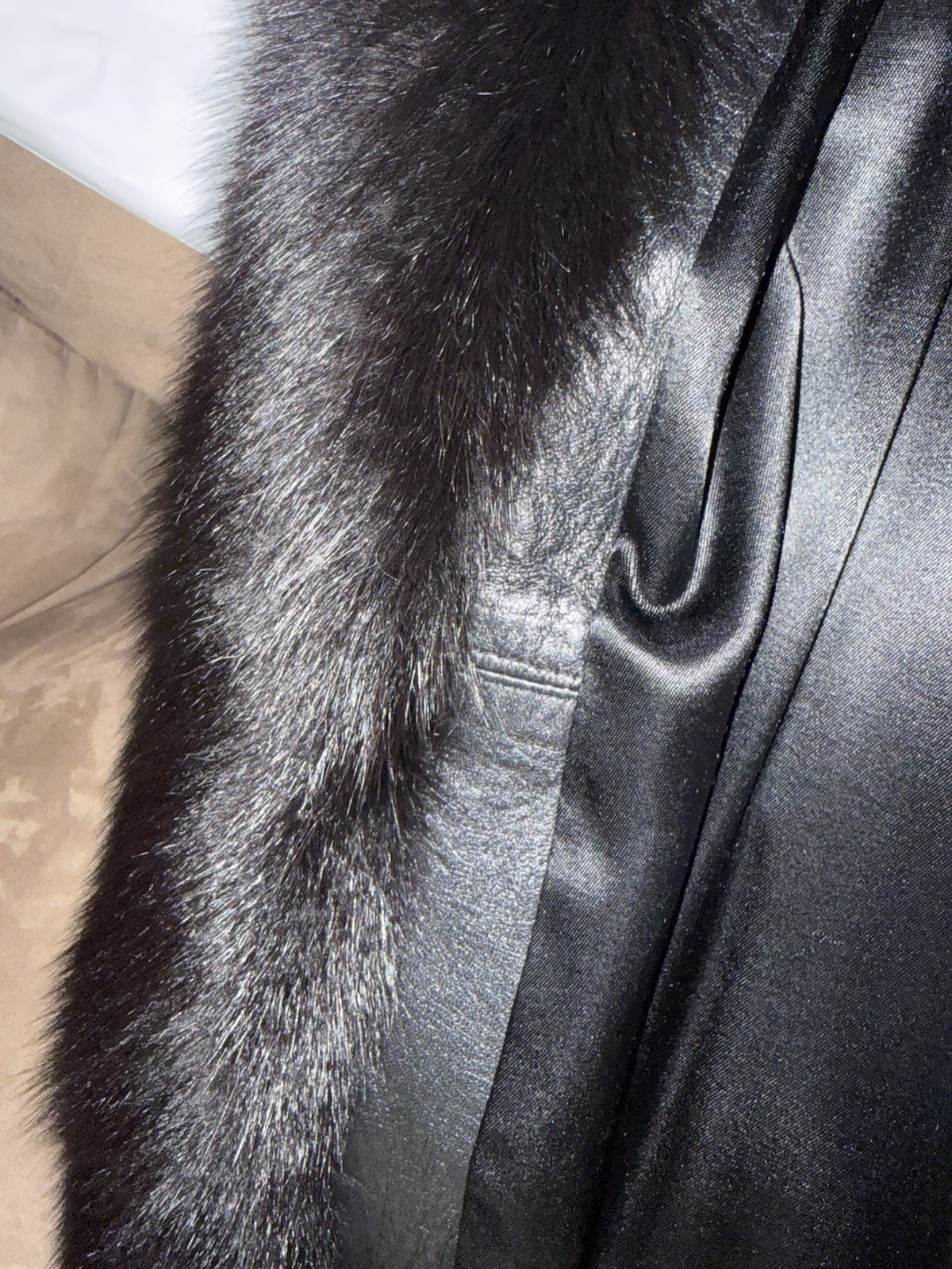 Dero Enterprises By Rocco d’amelio Full Length Leather And Mink Jacket