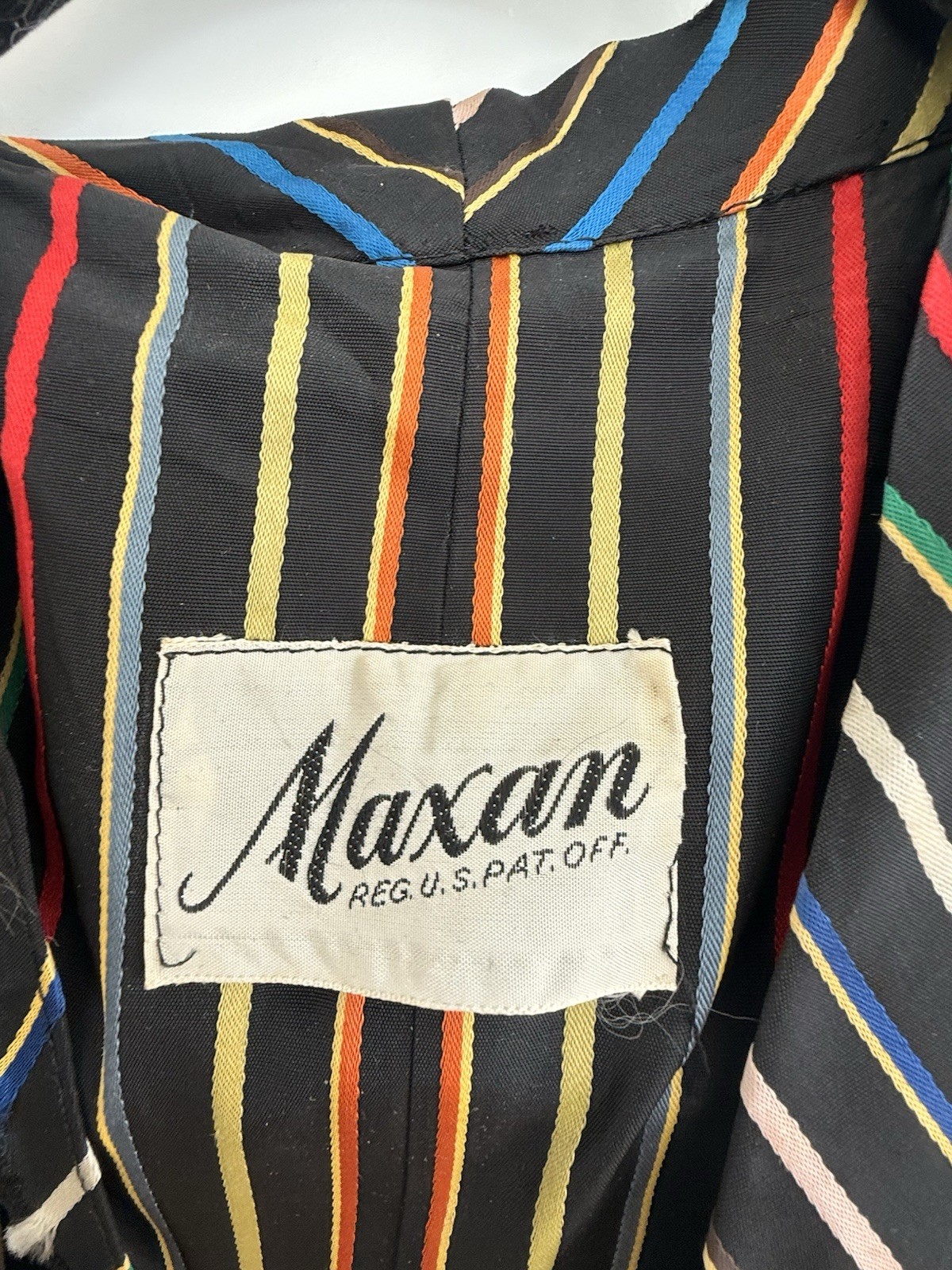 Maxan Vintage Multicolor Striped Wrap Dress