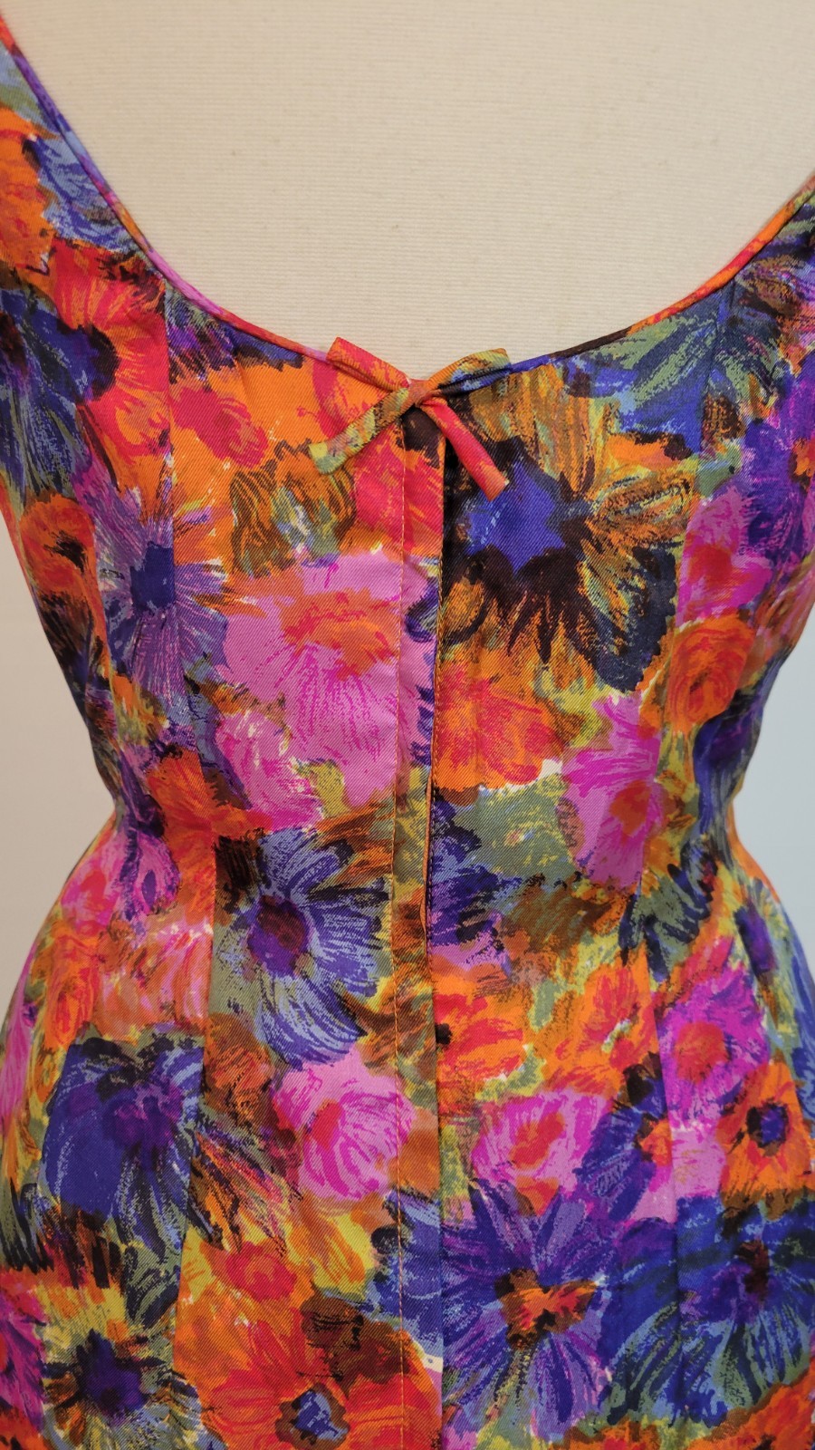 Deadstock NOS 1960s MR. BLACKWELL Design Silk Floral Wiggle Dress S Small