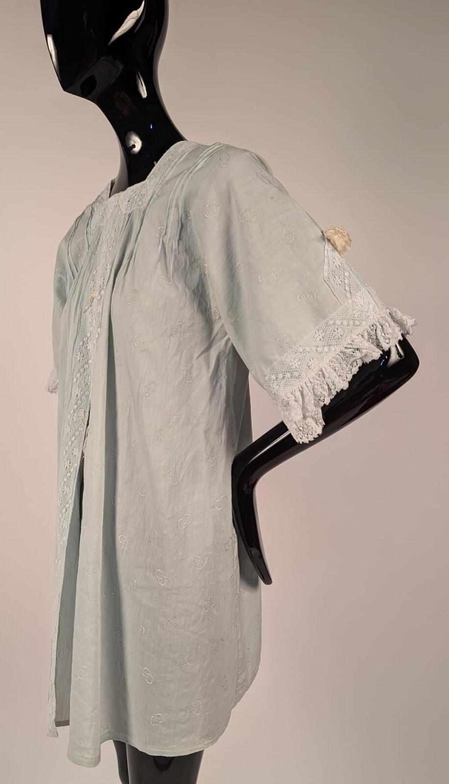 WEDDING RING PATTERN VICTORIAN JACKET W LACE FR TROUSSEAU