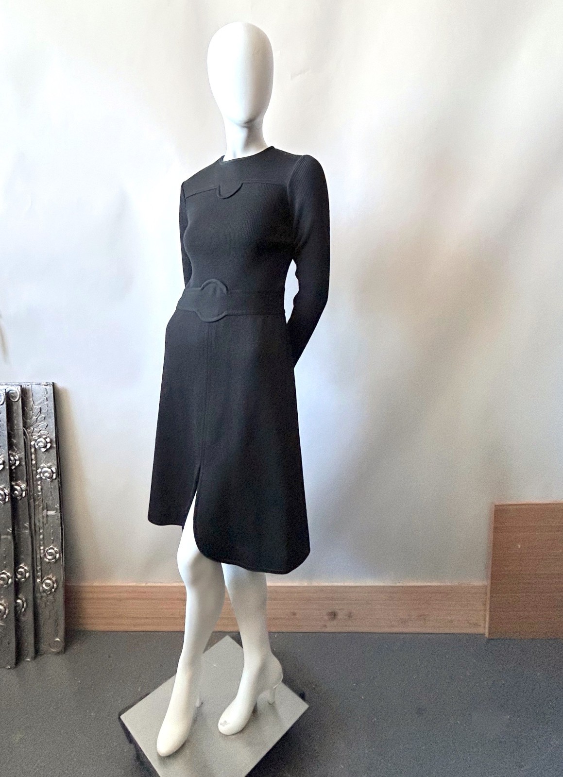 Vintage 1970s Roncelli Wool Blend Knit Dress