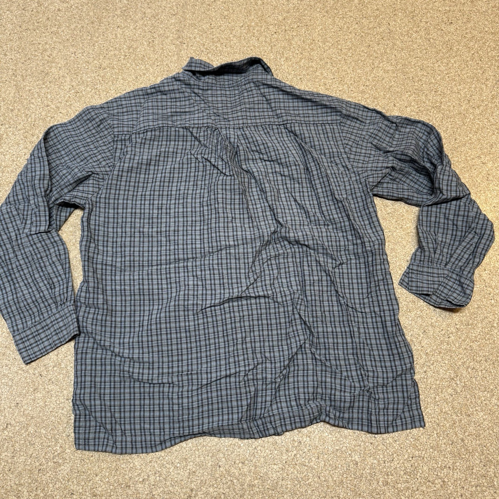 Two (2) Vintage Eddie Bauer Women’s Long Sleeve Plaid Shirts Size Lg Blue Purple