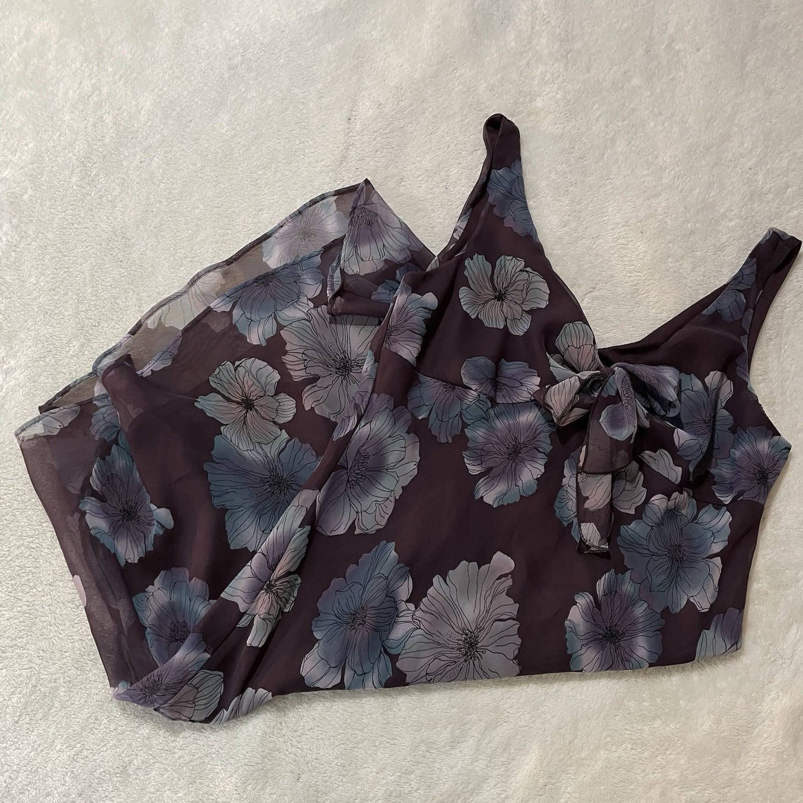 Vintage Floral Alyn Paige New York Romantic Fairy Slip Dress Size 13/14