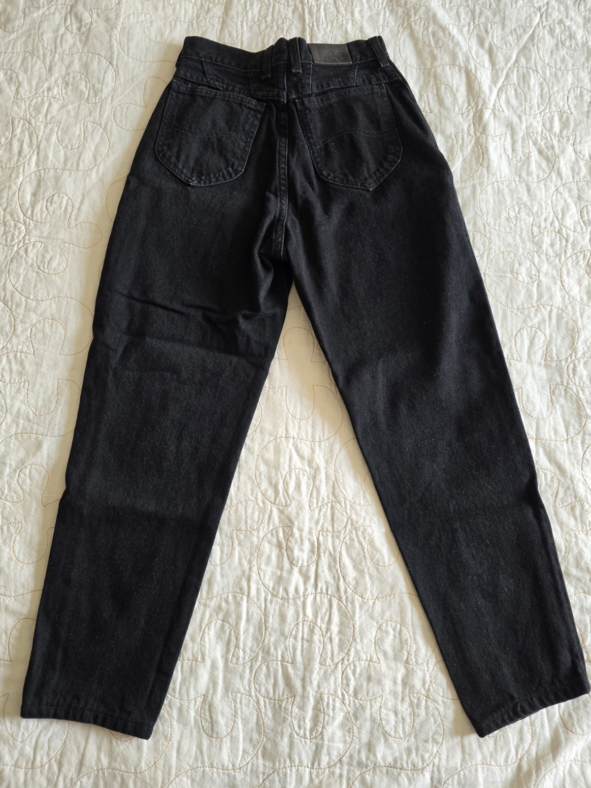 Vintage 89s 90s Lee Black High Waisted Mom Jeans Womens XXS/XS 24 Inch Waist
