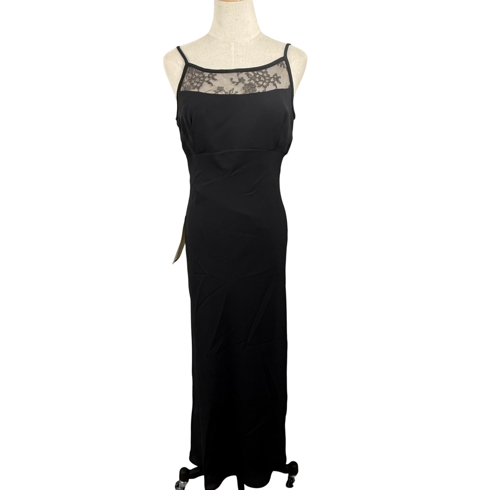 Vintage 90s Gantos Jessica McClintock Gunne Sax 9/10 Maxi Dress Lace Prom Gown