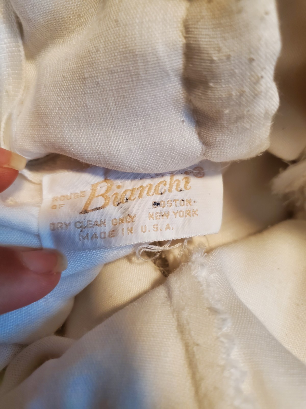 Vintage House Of Bianchi Wedding Dress Sz S White Victorian Style Embroidery