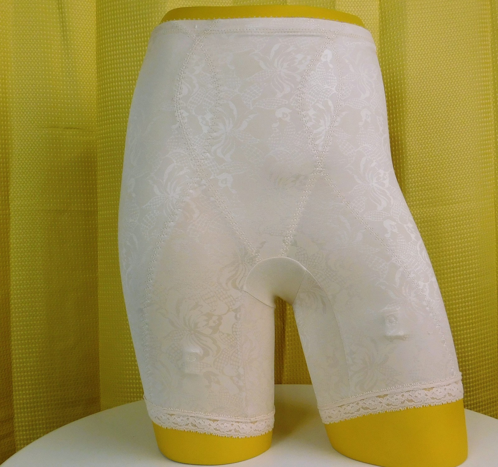 Adonna Firm Control Long-Leg Shaper Beige Girdle with Garter Loops-4525-Size M/M