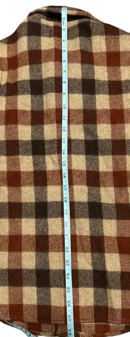 Vintage 60s LL Bean Wool Shirt Women’s 10 Plaid Flannel USA Made Script Logo EUC