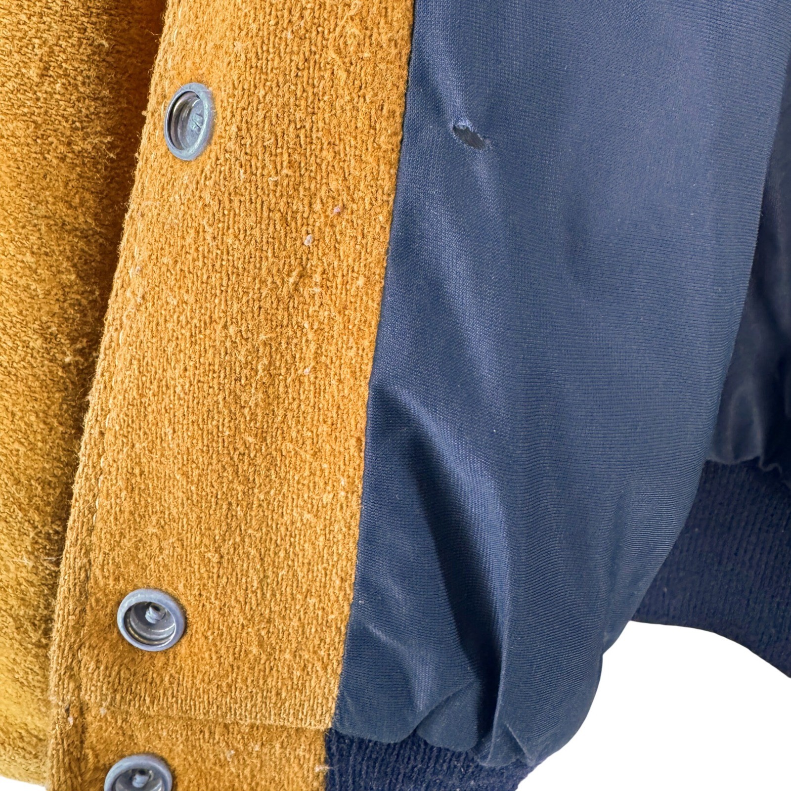 DeLong 1980s Choir Varsity Sailor Collar Smithton Mustard Yellow Wool Women’s L
