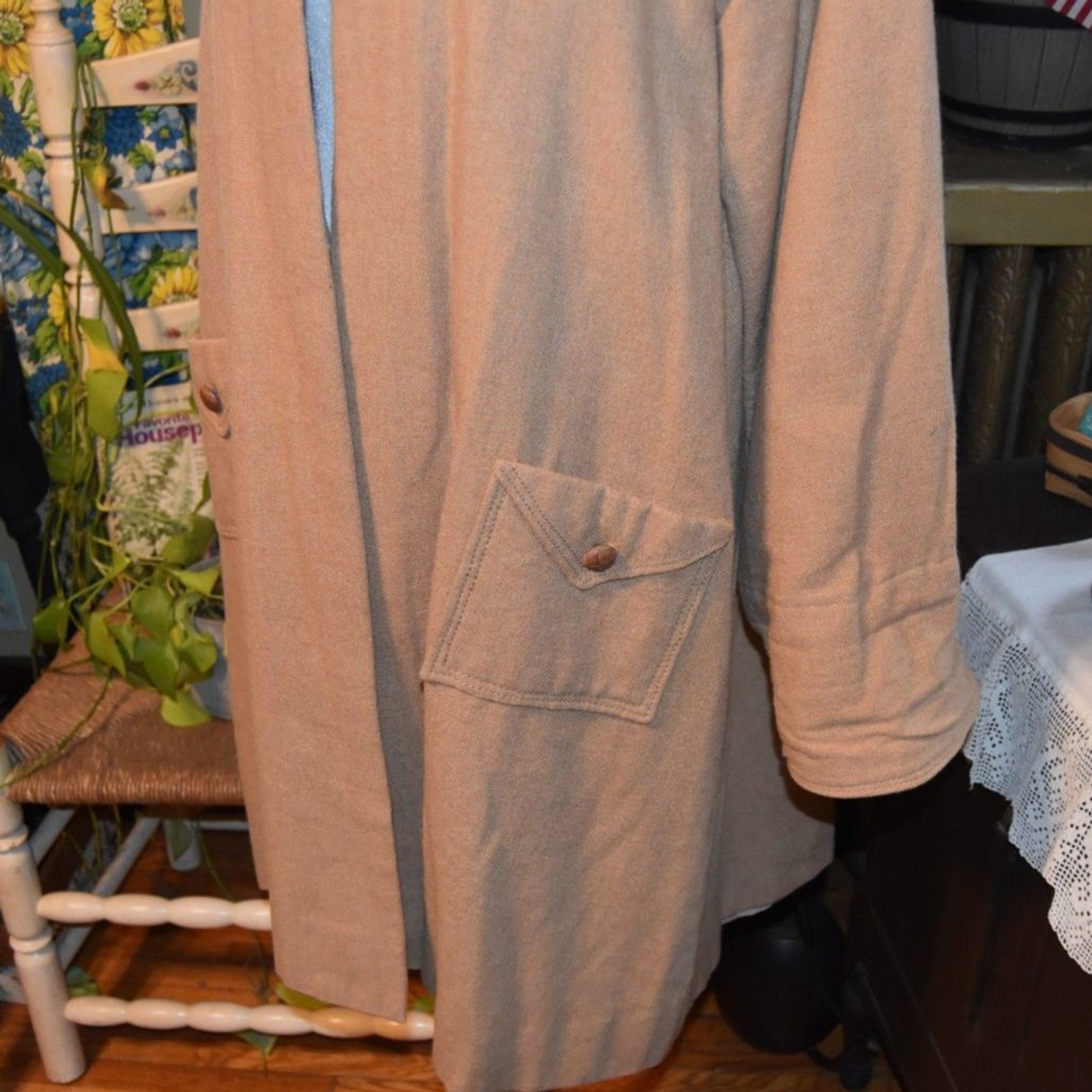 Vintage 1950s–1960s Camel Swing Coat – Classic Mid-Century Style L/XL