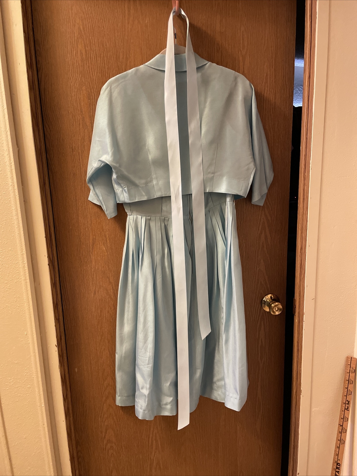Lt Blue 50-60’s Shirtwaist Dress w/ Jacket Used In Theater Grease For Sandy 6-8