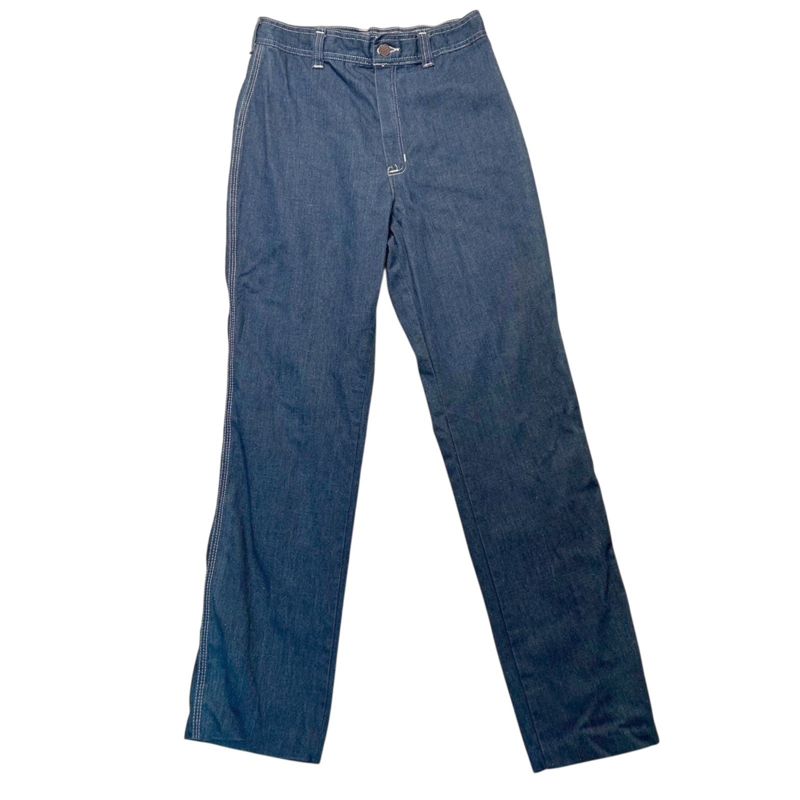 Our Bottoms ltd. vintage 1970’s high rise denim jeans ribbon pocket detail 26 in