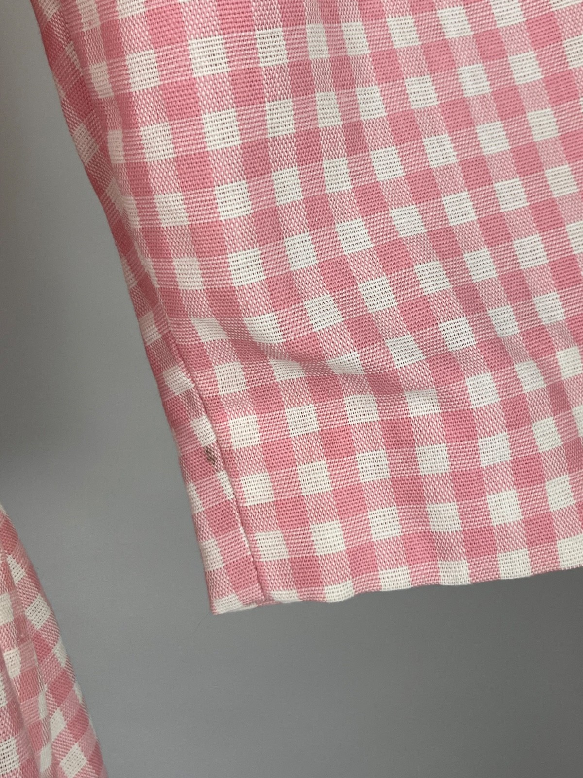 Vintage 1960’s pink & white gingham print 2-pc. skirt & jacket by COUNTRY SET xs