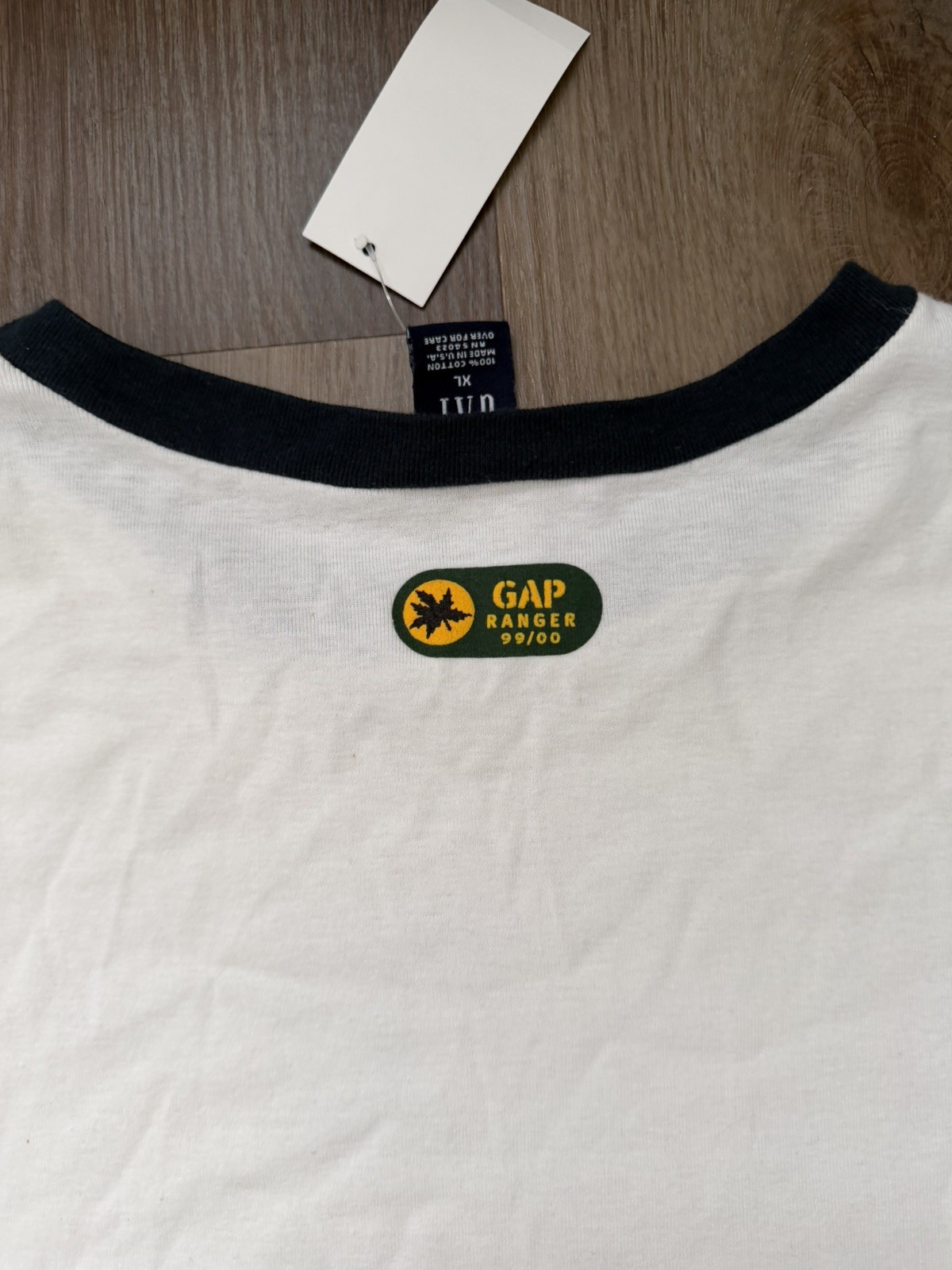 Vintage Deadstock NWT GAP 1999 Ringer T Shirt Womens XL MADE IN USA 1990s Y2K NY