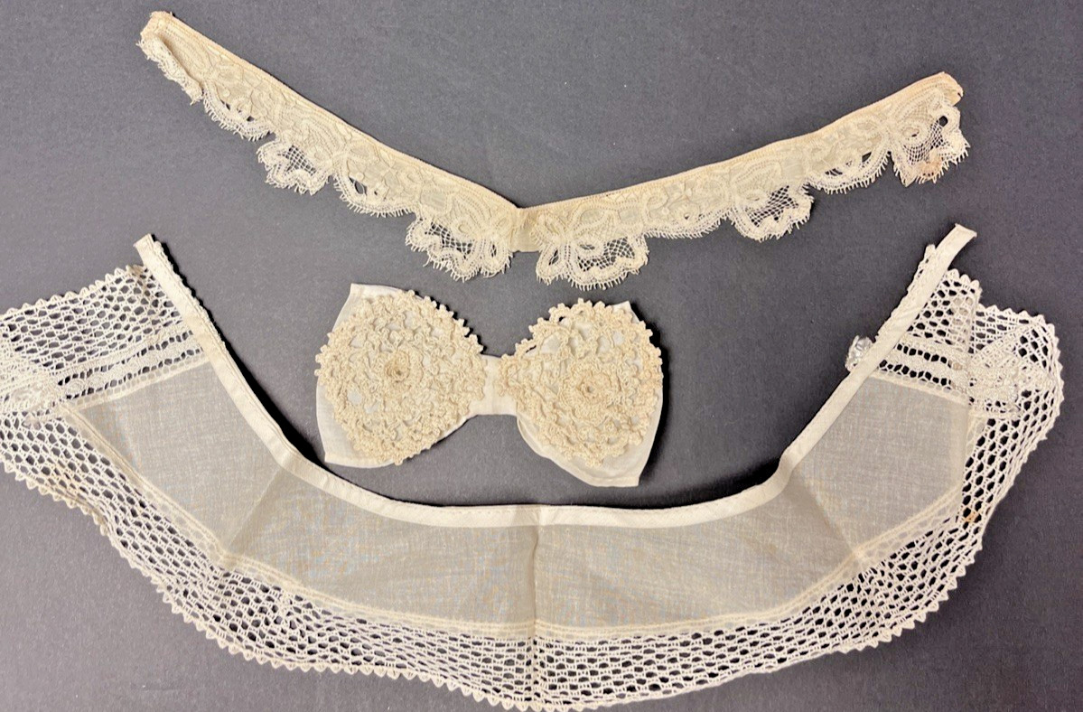 Victorian Wedding Ivory Lace Trim Fabric Collars Bow