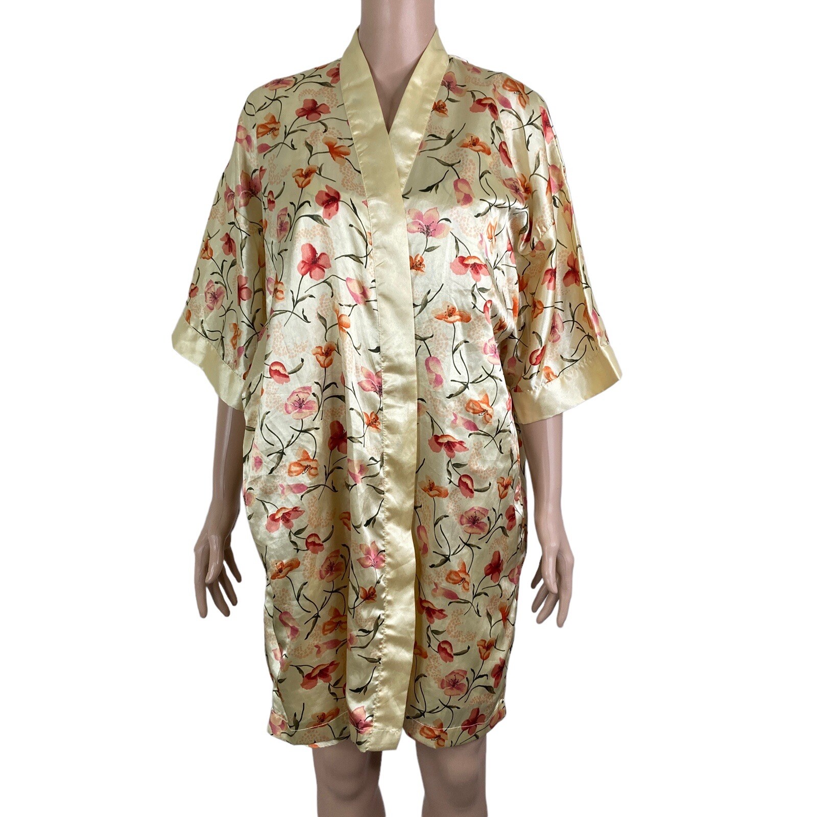 Vintage Nightgown Set Sante Classics Robe Size Small Floral Multicolor
