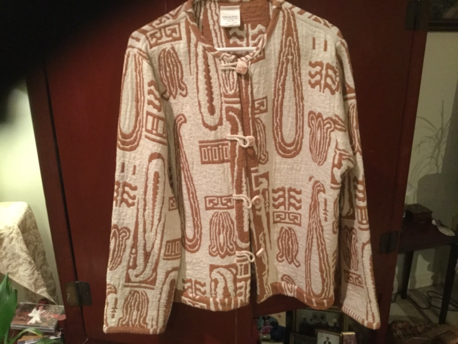 Vtg Wildrose Farm Jacket 100% Organic Heavy Cotton Toggle Front, Arty Sz M MINT!