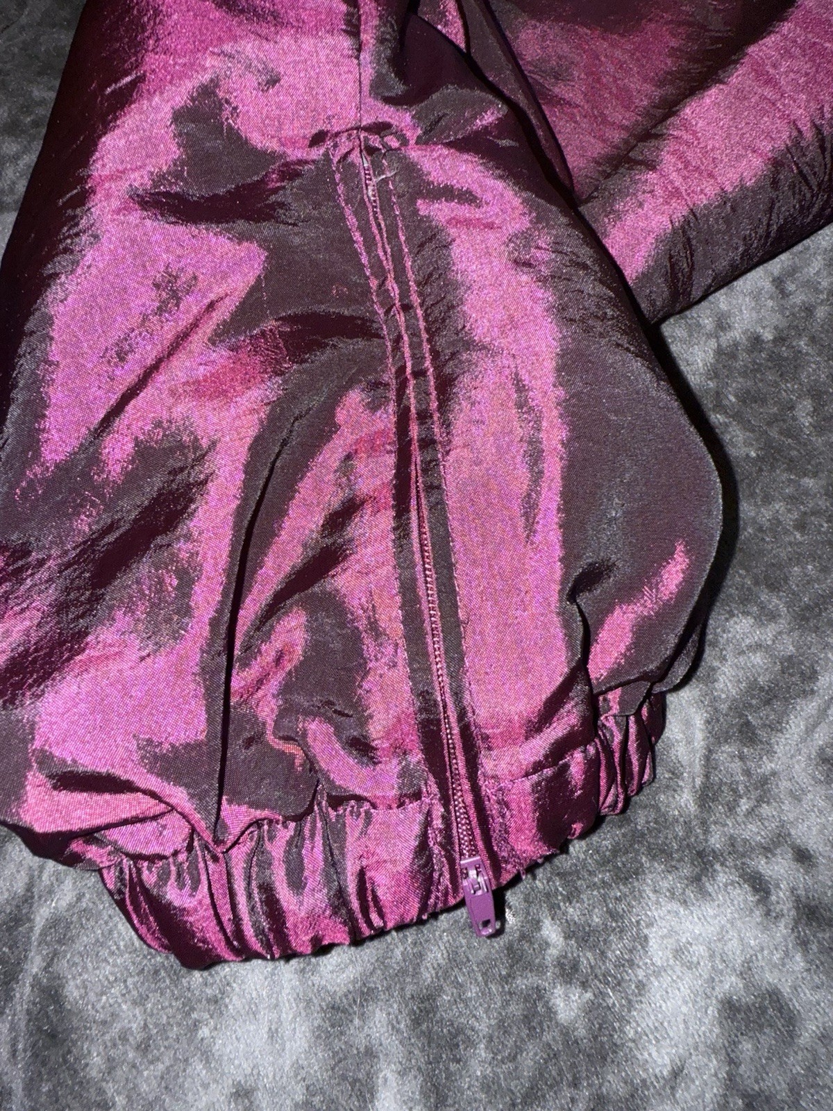 VINTAGE 90’s Amanda Smith Metallic Purple Lined Unisex Track Suit Petite Medium