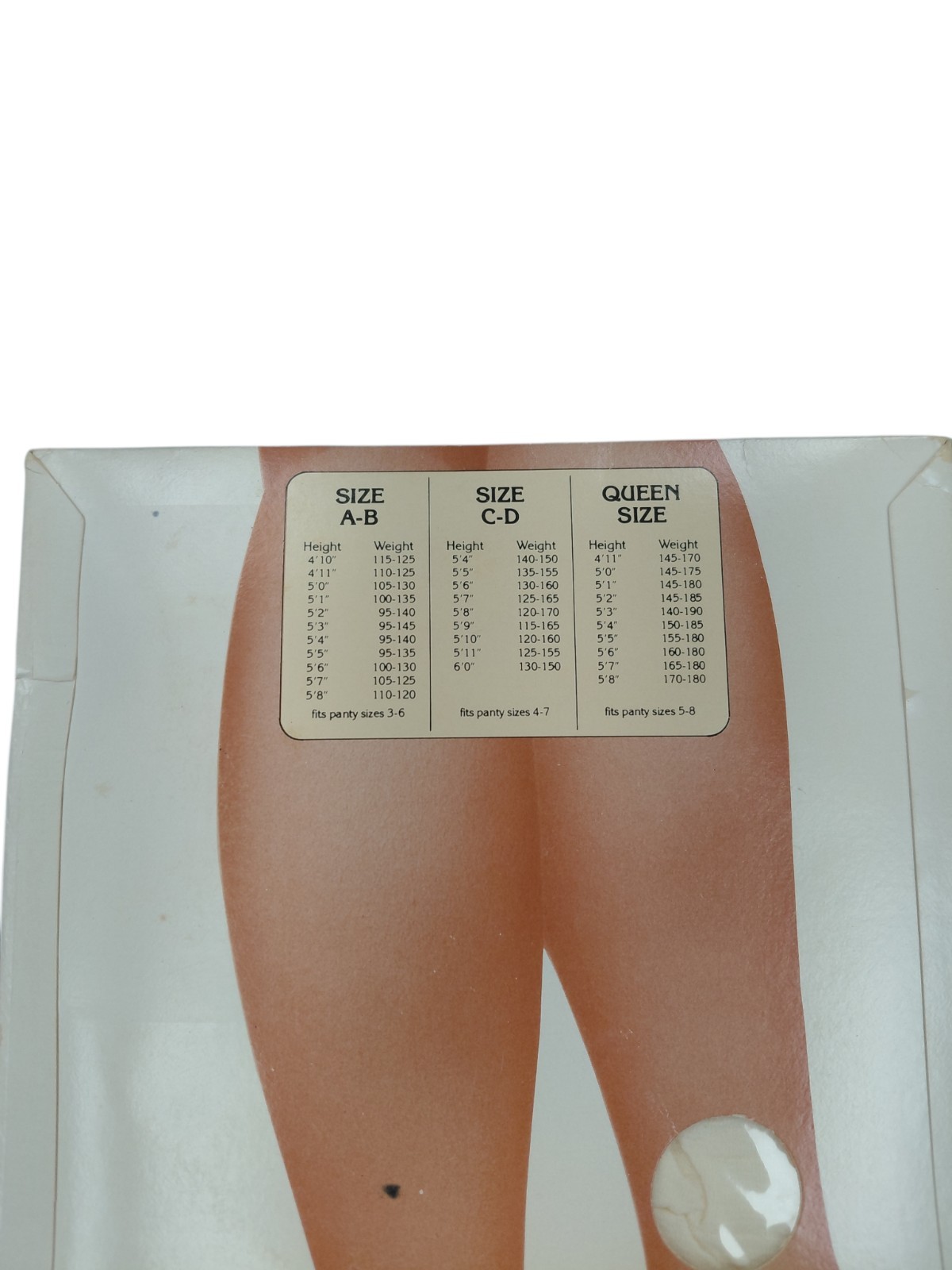 Vintage Underalls Stockings Size AB