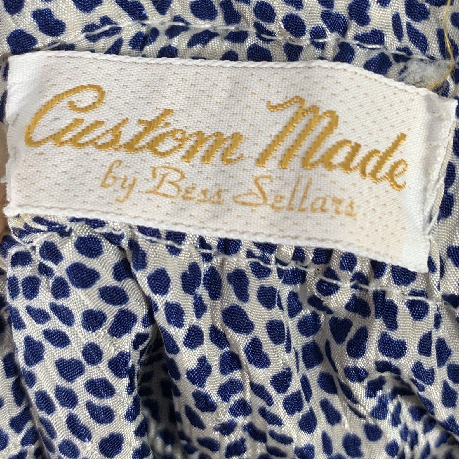 Handmade Dress Shawl Set Size S/M Strapless Mini Dress Blue White Polka Dot