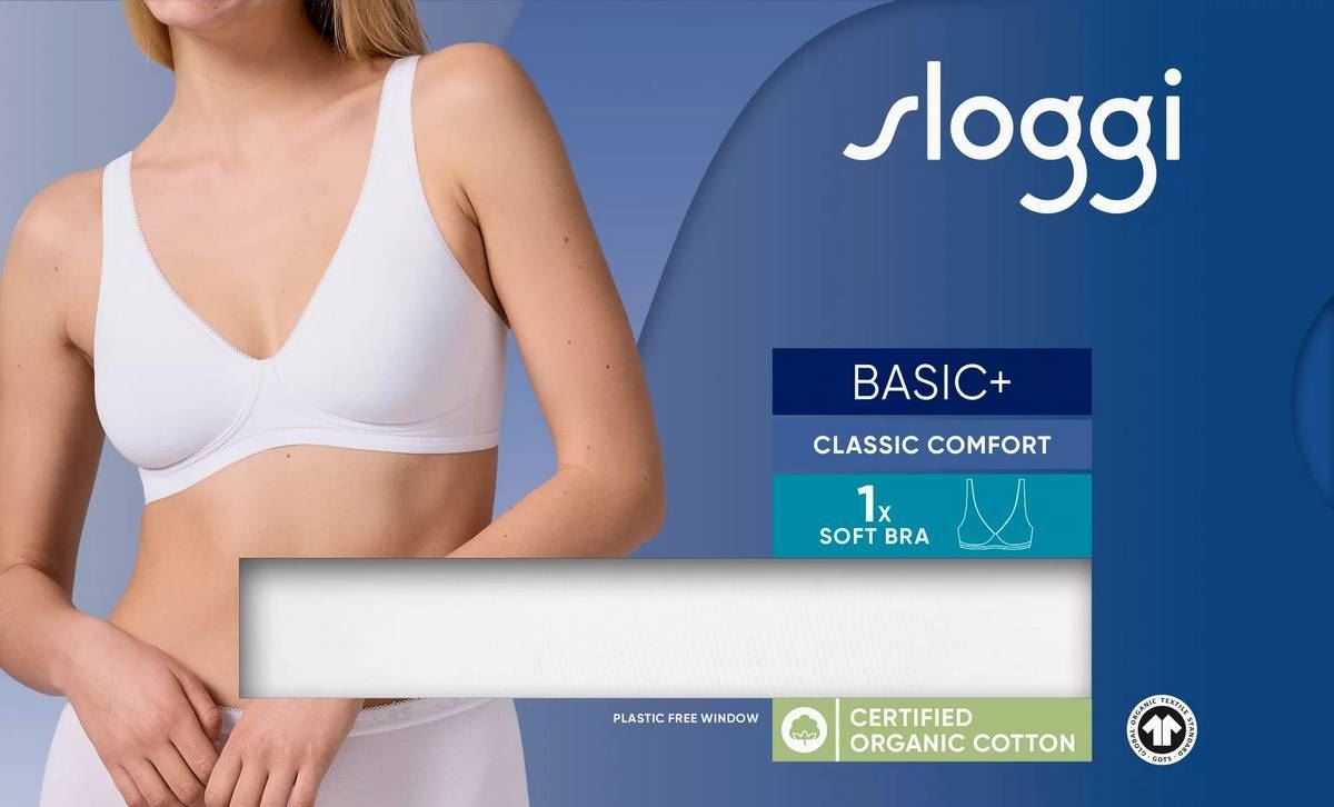 Sloggi Womens Basic+ Soft Bra – White