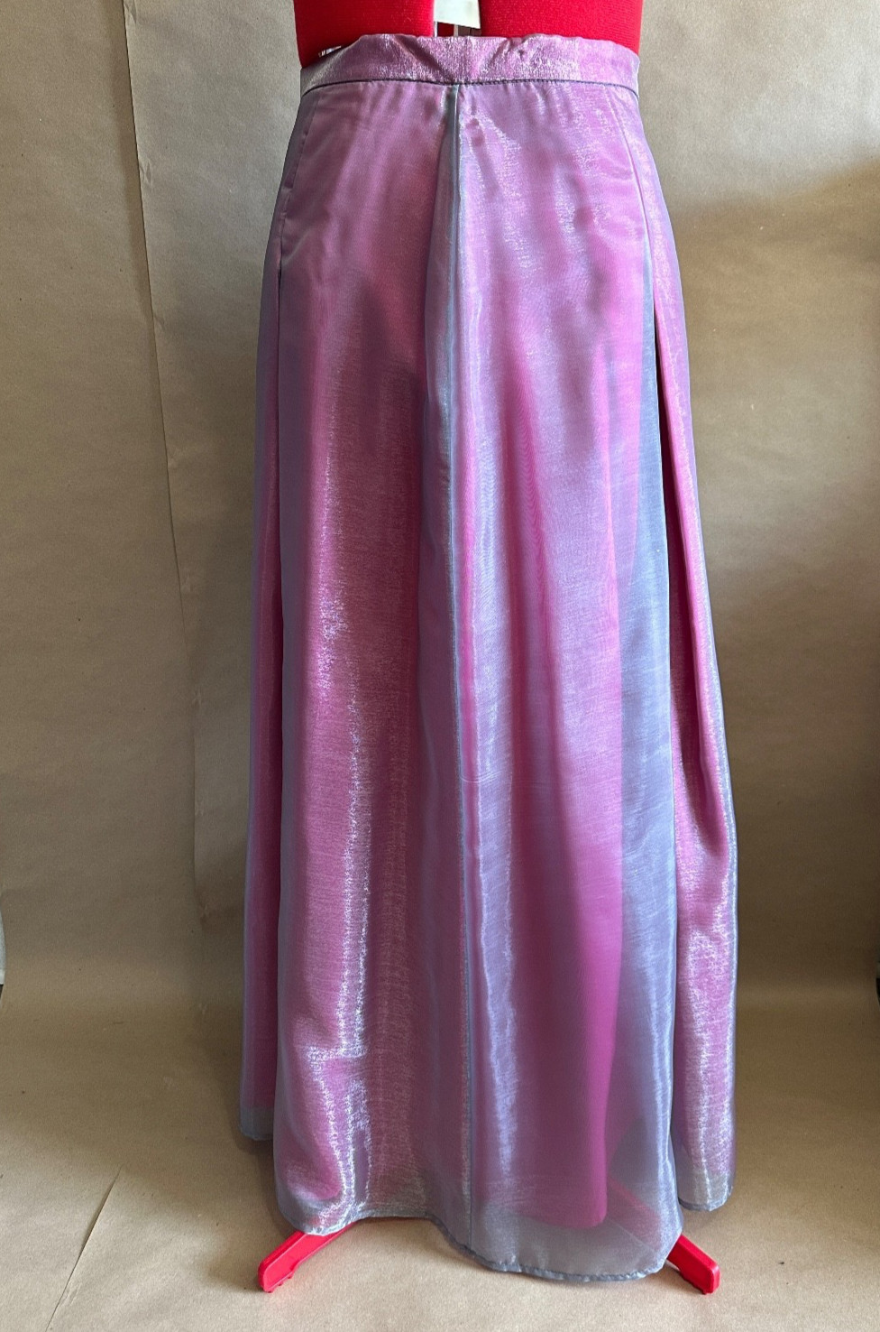VINTAGE 1990s Apostrophe Metallic Sheer over Purple Maxi Skirt – 12