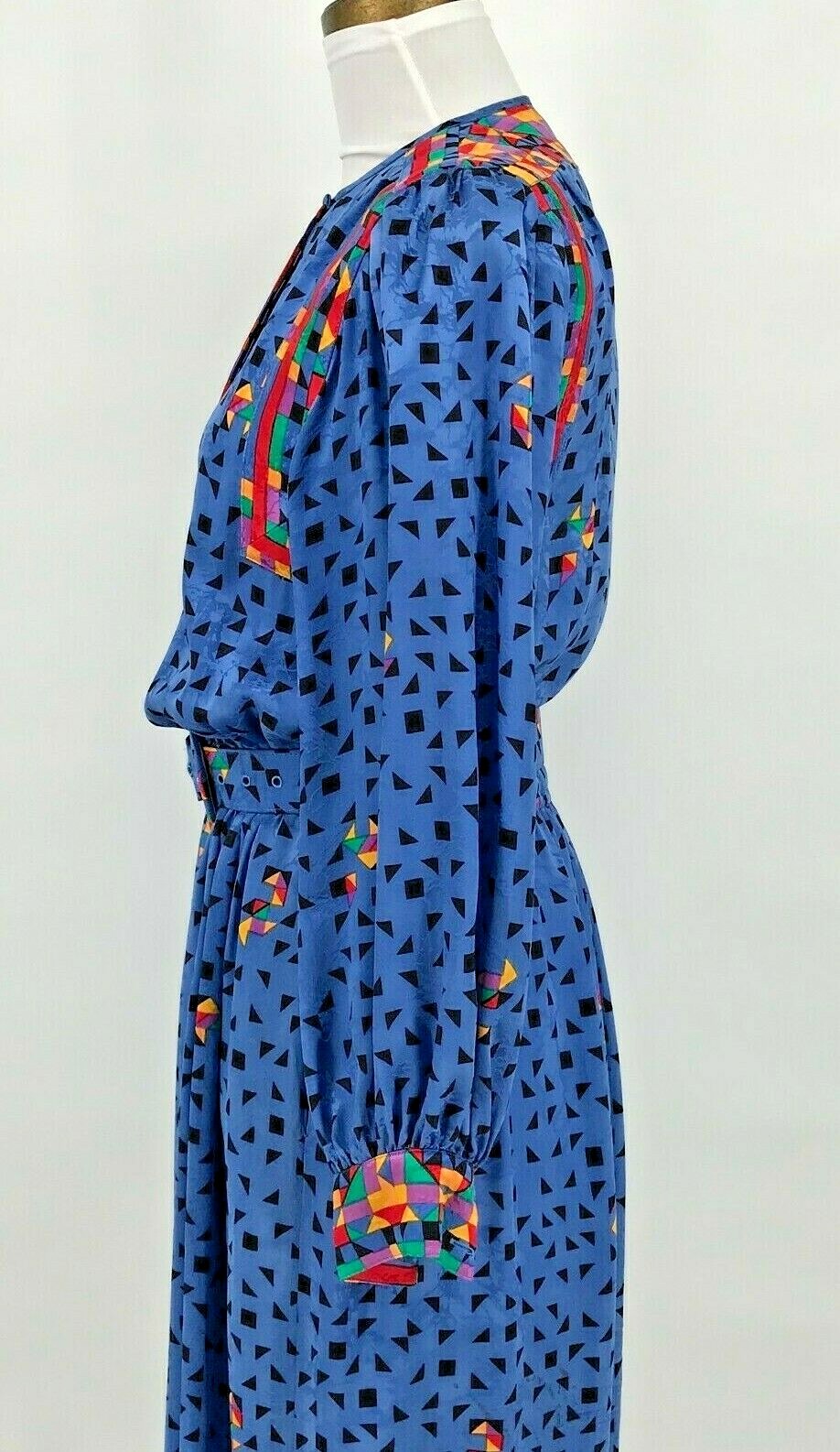 Vintage Anne Crimmins For Umi Collections Women’s Dress Silk Blue 8 Hong Kong