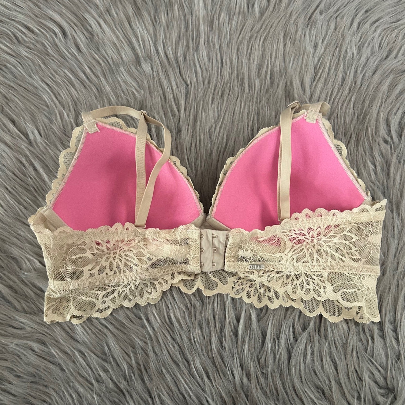 PINK Victoria’s Secret Lightly Lined Wireless Bralette Womens Size Medium Bra