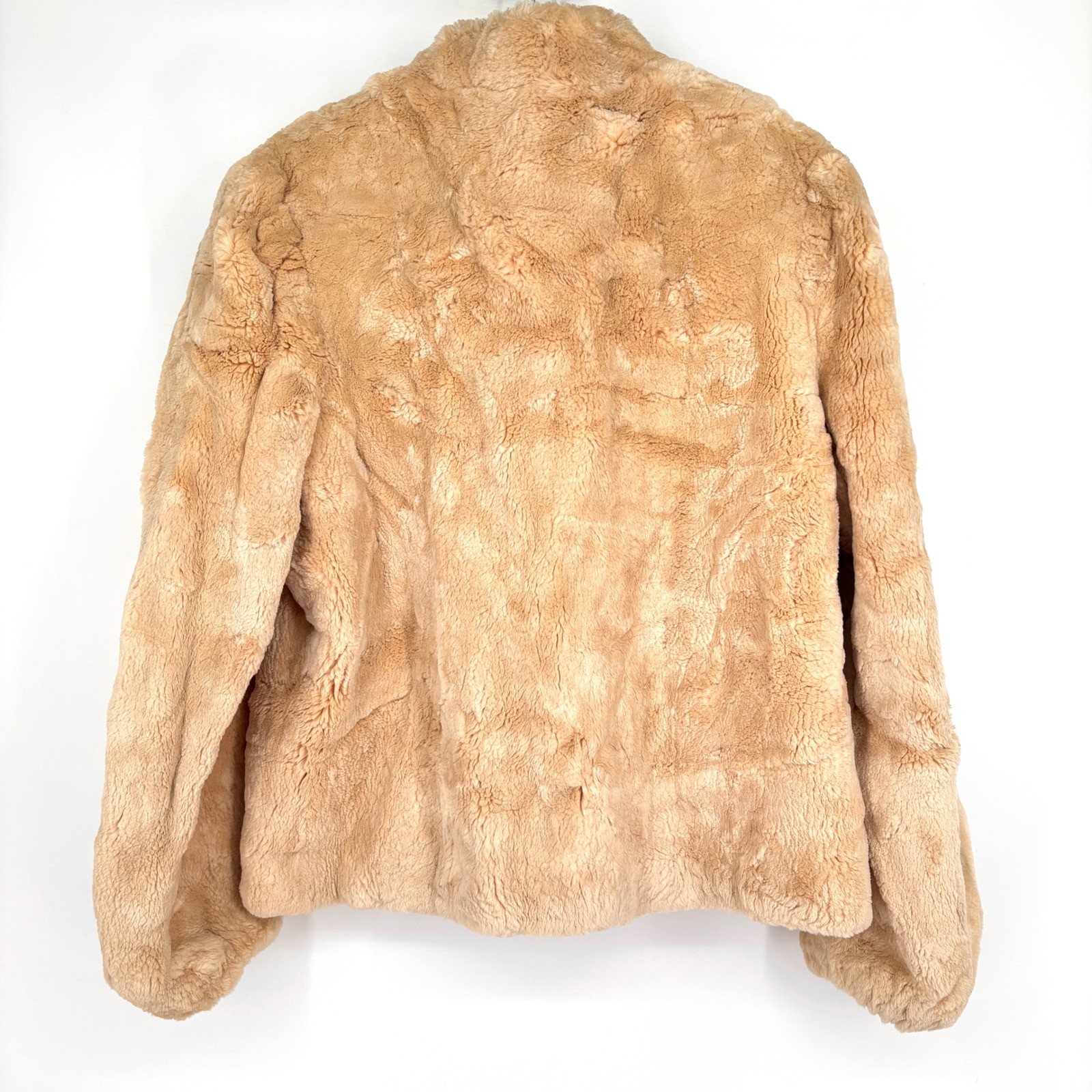 Vintage Dicker and Dicker Beverly Hills Short Fur Jacket Honey Beige 60s Medium