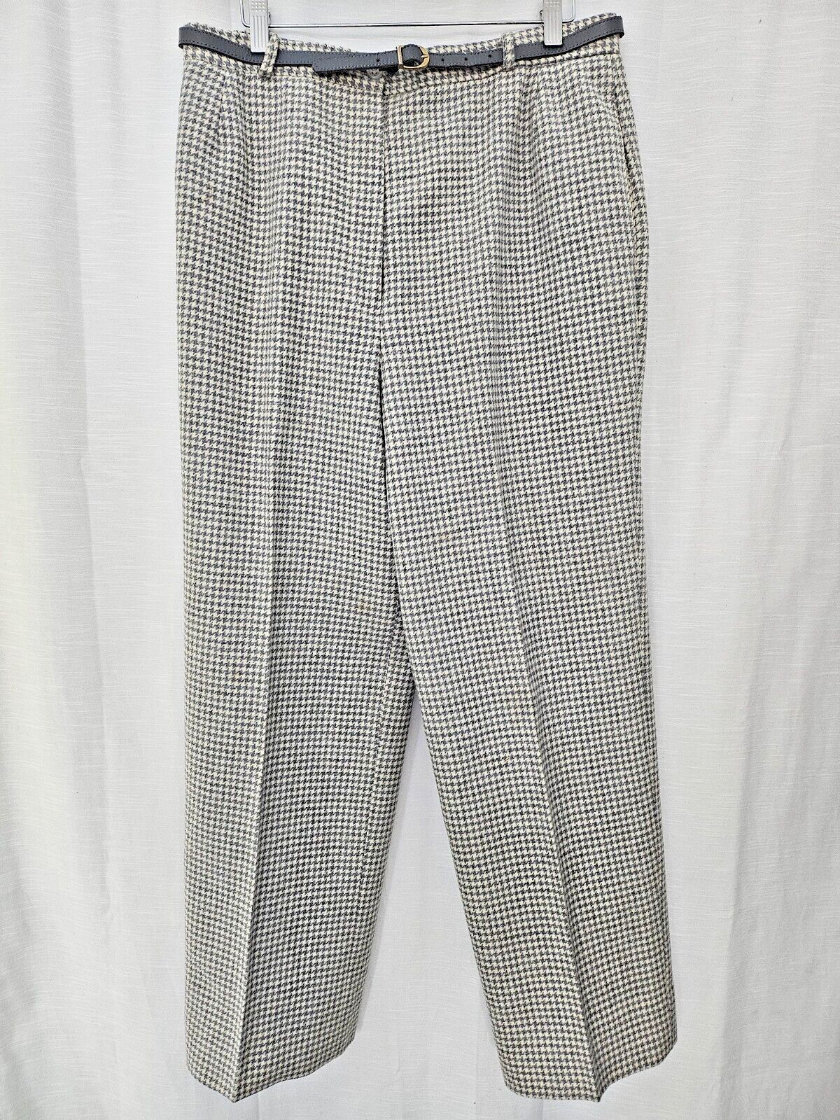 Gordon of Philadelphia Vintage 80s Houndstooth Wool Pants sz 16 FREE SHIPPING