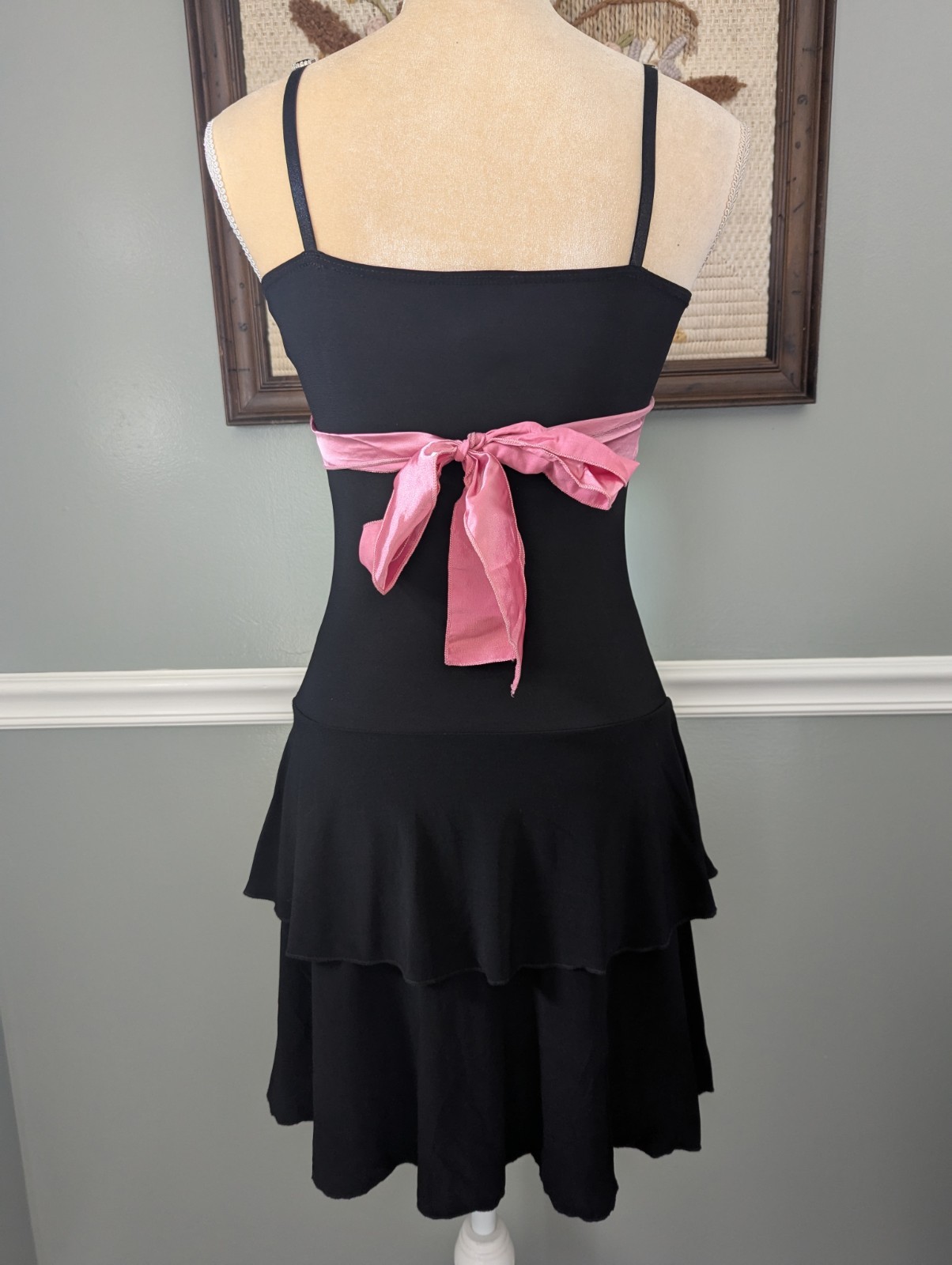 Vtg 90s Taboo Dance Formal Stretch Ruffle Bodycon Ruched Babydoll Mini Dress