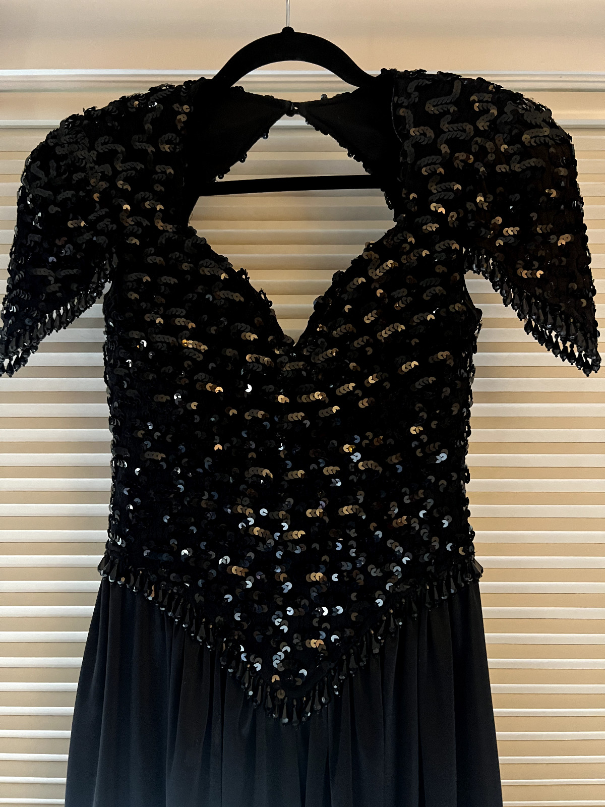 womens vintage padded shoulder 1920s flapper harem style pants beaded XS sequins